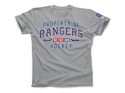 Property Block apparel ccm hockey logo new york nhl rangers sports type vintage