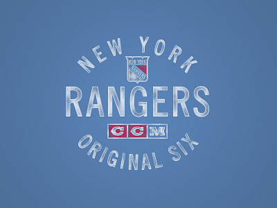 Hit The Post apparel ccm hockey logo new york nhl rangers sports type vintage