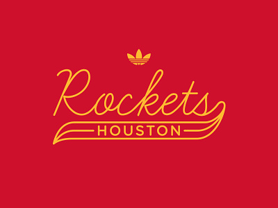 Retro Fit adidas apparel basketball houston logo nba rockets script sports type vintage