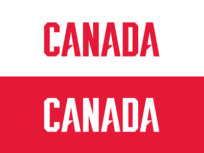 Canada Wordmark black canada hockey identity logo nhl red sports type white world cup