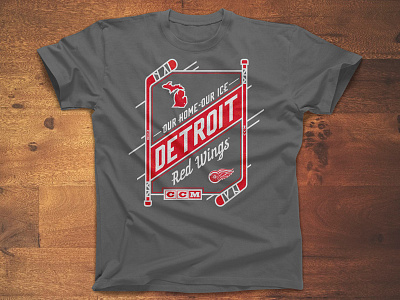 Our Home Our Ice detroit hockey local logo nhl red wingsapparel sports vintage
