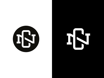 NC Monogram branding circle crest ligature logo monogram type