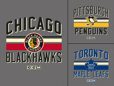 “Classic Stripe” CCM T-shirt apparel chicago classic hockey logo pittsburgh sports stripes toronto tshirt vintage
