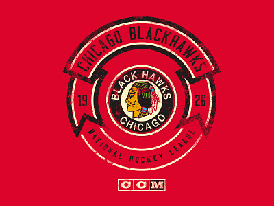 Enforcer apparel banner blackhawks ccm chicago hockey logo nhl sports vintage