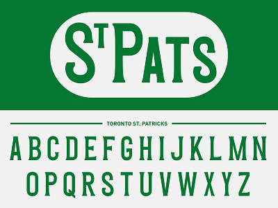 St. Pats Font green hockey maple leafs nhl sports toronto type uniform vintage