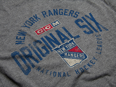 Classic Six distressed logo new york hockey nhl rangers sports vintage