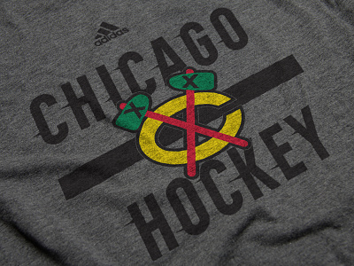 Breakaway adidas apparel blackhawks chicago custom hockey logo nhl simplified sports team type