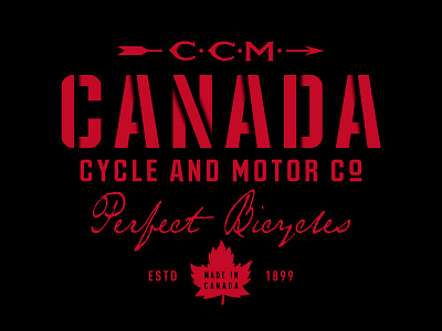 CCM Perfect Bicycles apparel bicycle bike black canada ccm chain hockey logo red vintage