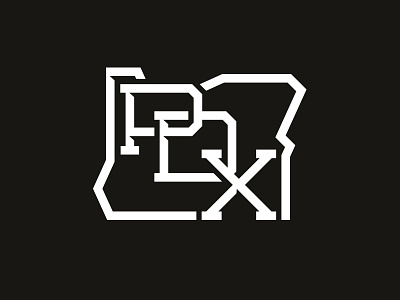 PDX Monogram lettering logo monogram oregon pdx type