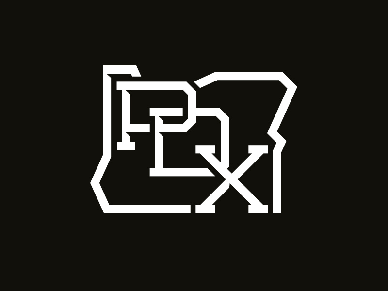PDX Monogram lettering type monogram logo pdx oregon