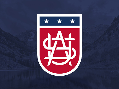 USA Shield Monogram america apparel flag logo monogram shield sports stars stripes usa