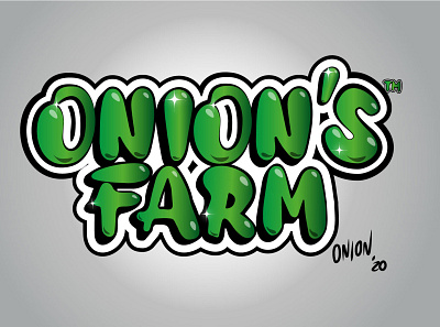 Onion's Farm Typography branding cartoon cartoon character illustration logo logodesign logomaker logos typographic typography typography art typography design typography logo