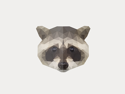 Raccoon animal animal low poly gray logo low poly polygon raccoon