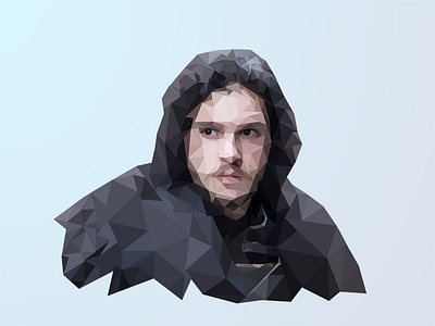 Jon Snow game of thrones illustration jon snow low poly