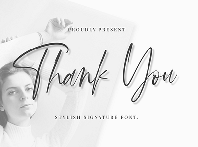 Thank You Signature Font branding design display font handwritten handwritten font label logo typography