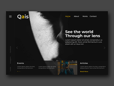 Website Home page (Qais) design ui uiux web