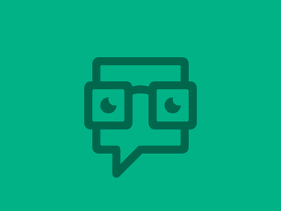 Nerddiary Logo Work in Progress branding bubble eyes geek glasses green icon line logo mark stroke