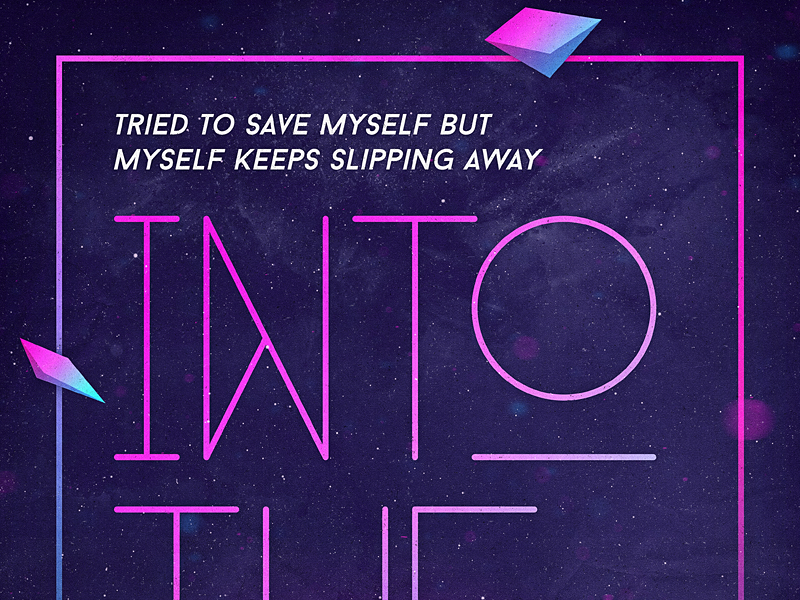 Into The Void texture typography type poster retro vintage 80s vibrant colorful geometric space