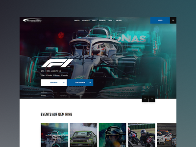 Hockenheimring Website 2019 automotive circuit clean design development f1 formula 1 minimal pixelschupser racing typo typography web webdesign website