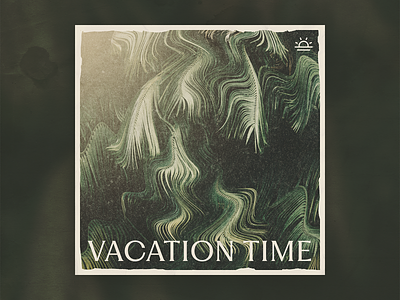 Vacation Time Cover cover green nature palm retro texture tree type typography vacation vintage