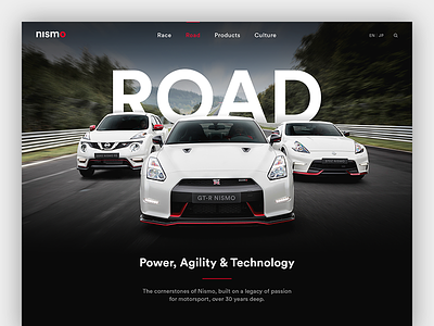 Nismo Website Redesign Concept automotive car clean concept minimal nismo nissan racing redesign responsive webdesign website