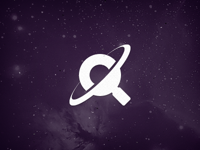 Logo WIP explore icon logo magnifier mark planet search space