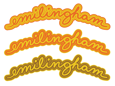 Emilingham Retired Cursive Logo