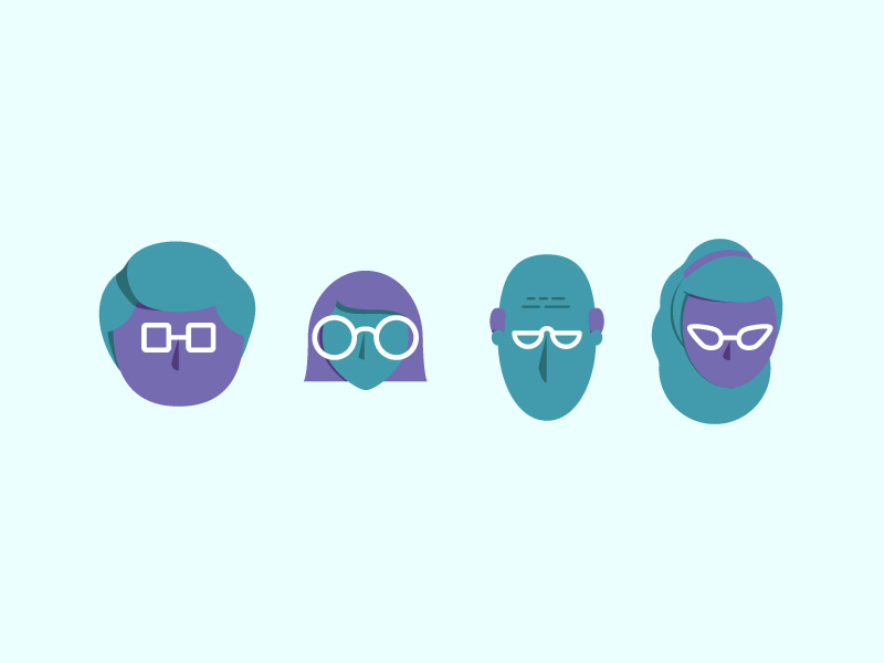 Eyeglass Illustrations eyeque vector flat health eyeglass illustration