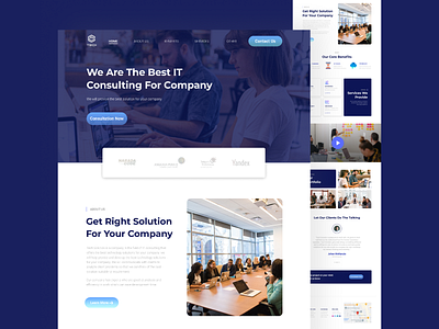 Company Profile - Landing Page design typography ui web