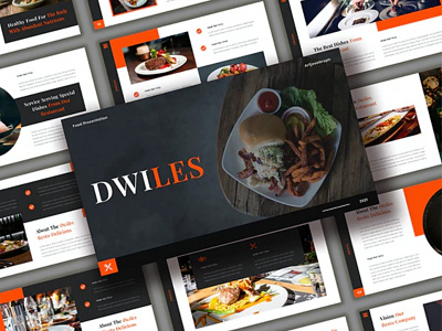 Dwiles – Food Presentation Template bistro business cafe company cooking creative dessert elegant franchise graphicdesign modern powerpoint presentation powerpoint template pptx