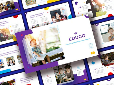 Edugo - Education & School Presentation Template academic business team clean courses creative education educational graduation infographic portfolio powerpoint presentation professor school science student teaching university