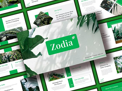 Zodia - Nature Presentation Template creative design elegant graphicdesign illustration logo modern nature powerpoint presentation powerpoint template pptx template