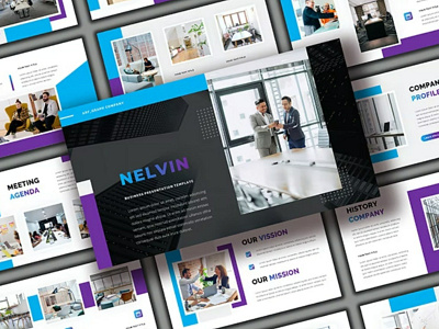 Nelvin - Business Presentation Template creative design elegant graphicdesign illustration logo modern powerpoint presentation powerpoint template pptx