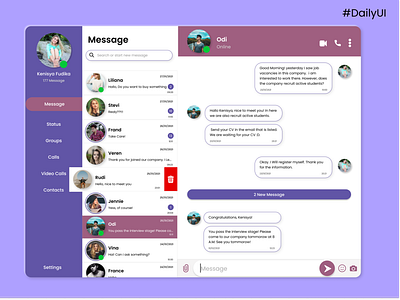 Daily UI 013 : Direct Messaging