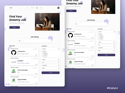 DailyUI 050 : Job Listing apps daily ui dailyui design design app design inspiration joblisting jobs ui ux design uidesign user interface design web design