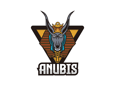 Anubis africa animal anubis branding design dog egypt icon logo mascot mythical pyramid