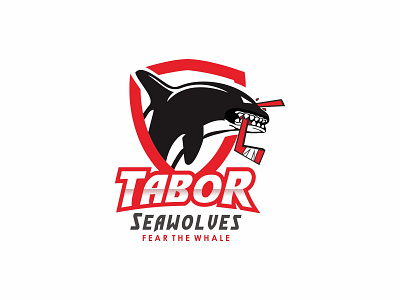 tabor walves animal branding design icon illustration logo seawolves seaworld vector whale
