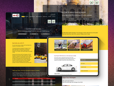 Website Design (Hire Taxi India) interaction design ux designer