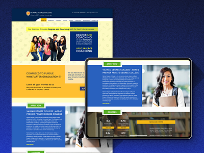 Website design (Vajirao Degree College) interaction design