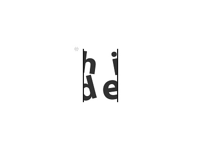 HIDE art design flat graphic design illustration illustrator logo logodesign minimal typography