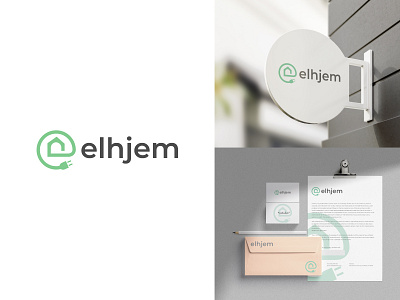 elhjem art branding design electric home flat graphicdesign greatdesign illustrator logo logodesign minimal norway