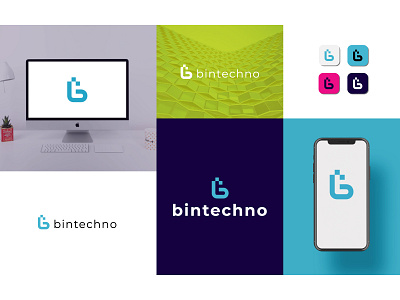 bintechno 3d animation art branding design flat graphic design illustration illustrator logo motion graphics technology ui ux vector