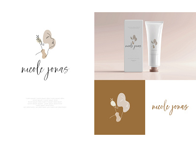 nicole jonas art beauty branding cosmetics design flat illustration illustrator line art logo logo design logo maker ui ux vector