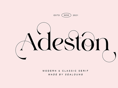Adeston branding classic classy elegant modern serif