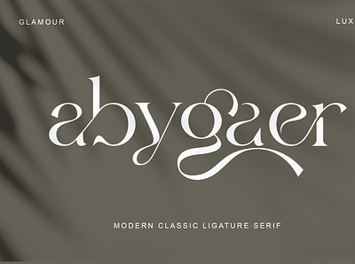 Abygaer branding classy fashion logo modern serif smooth sweet unique