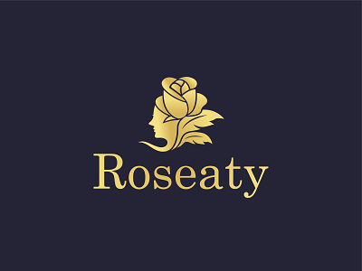 Roseaty Logo animation beauty logo branding flower logo gold logo graphic design logo motion graphics rose logo
