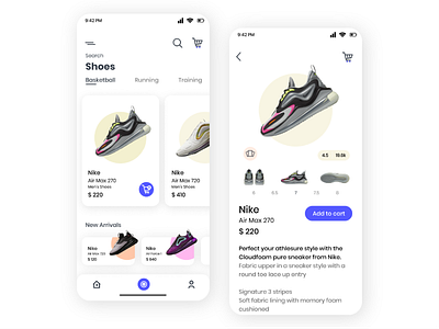 Shoe Shopping App uibucket uidesign