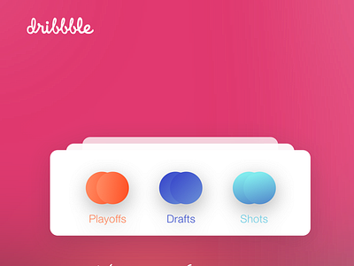 Dribbbles Debut: Hello Players! card colors debut dribbble gradients pink shadows