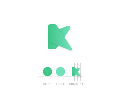 Logo variations for investment platform branding gradient green logo sketch