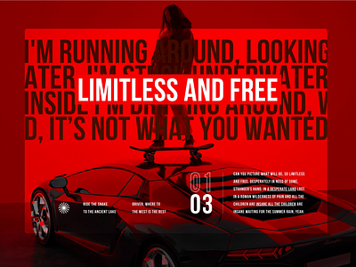 Dribbbling №008 animation animation design car design designer lamborghini landing minimal modern motion motion graphics principle principle app skate skateboard typography ui ux web website